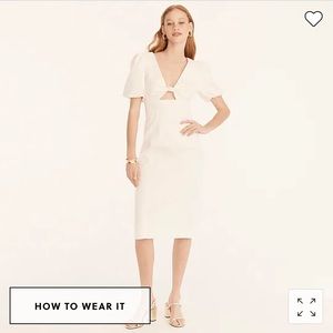 White, puff sleeve, dress